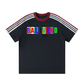 Baliveno Unisex Colorblock Striped T Shirt Cotton Blend