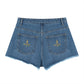 Baliveno Women’s Vintage Wash High Rise Denim Shorts