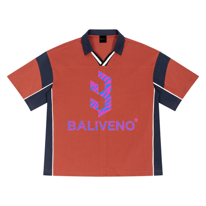 Baliveno Unisex Boxy Color Block Polo Shirt Cotton Everyday Casual Wear