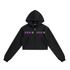 Essential Cropped Zip-Up Hoodie in black with vibrant BALIEND logo on the front.