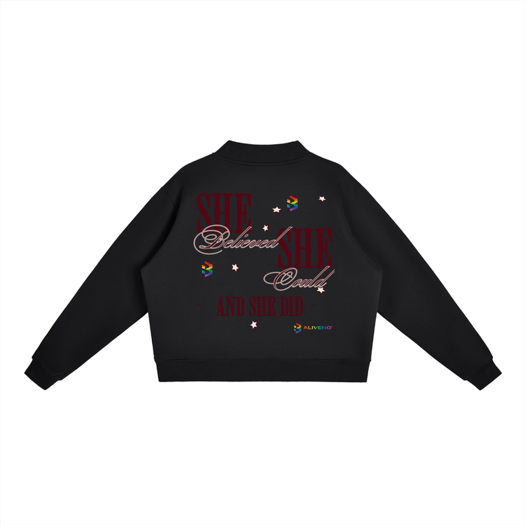 Black sweatshirt with colorful text &
