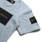 Baliveno Cotton T Shirt featuring a boxy cut and durable mid-weight material in light blue.