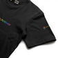 Baliveno Cotton T Shirt featuring a black color, colorful logo on chest and sleeve, perfect for everyday wear.