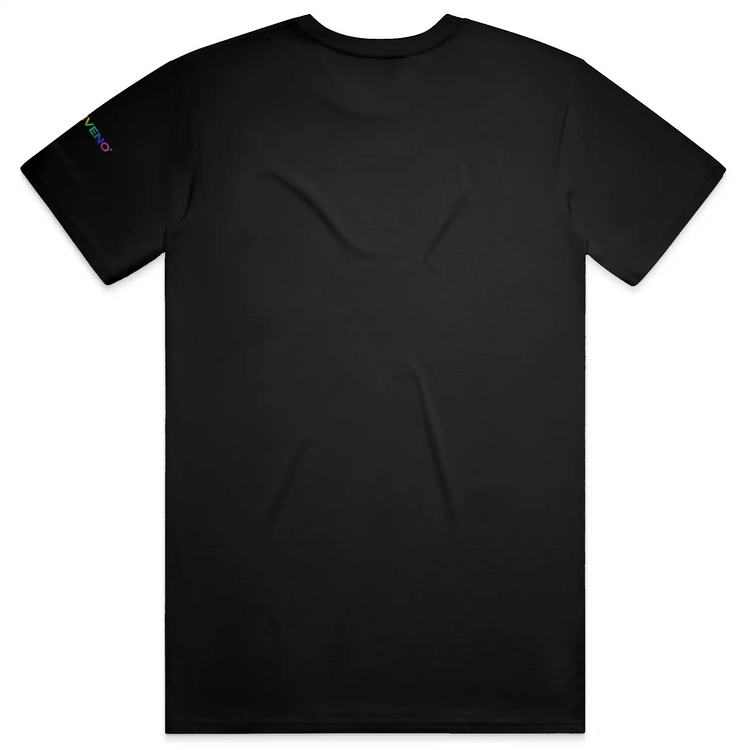 Back view of Baliveno Cotton T Shirt showcasing the classic black color and boxy cut design.