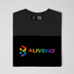 Baliveno Cotton T Shirt displayed in black with a colorful logo for a stylish street-inspired look.