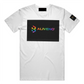 Baliveno Cotton T Shirt featuring a white design with a colorful logo on a black background.