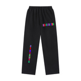 Vintage Washed Drawstring Sweatpants featuring colorful graphics and a relaxed fit for casual wear.