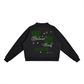 Essential Fleece Mock-Neck Crew Sweatshirt with vibrant back graphic reading &