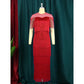 Customized Plus Size African Party Evening Dresses for Women Summer Tassel Short Sleeve Traditional Dashiki African Clothes Anka