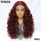 Latisha 13X6 Synthetic Lace Frontal Wig Pre Plucked Lace Front Wig With Baby Hair For Women Curly Highlight Ombre Blonde Female