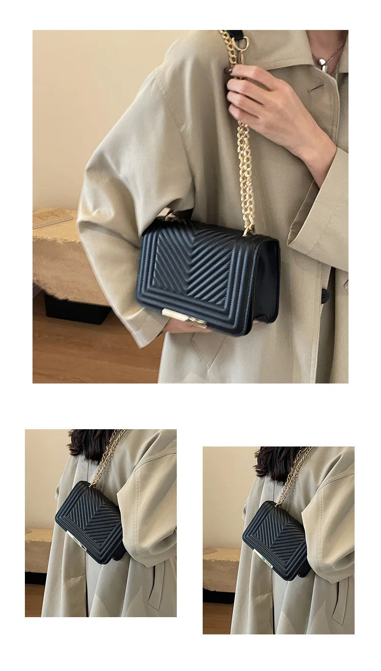 Fashion Small Handbags for Women 2024 Trend Designer Luxury Shoulder Crossbody Bags Female Pu Leather Sling Hand Messenger Bag