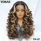 Latisha 13X6 Synthetic Lace Frontal Wig Pre Plucked Lace Front Wig With Baby Hair For Women Curly Highlight Ombre Blonde Female