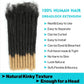 Kinky straight dreadlock extensions showcasing 100% human hair with natural kinky texture, easy to use and install.