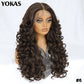 Latisha 13x5x1 HD Lace Front Wig | Curly Synthetic with Baby Hair