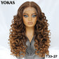 Latisha 13X6 Synthetic Lace Frontal Wig Pre Plucked Lace Front Wig With Baby Hair For Women Curly Highlight Ombre Blonde Female