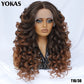 Latisha 13x5x1 HD Lace Front Wig | Curly Synthetic with Baby Hair