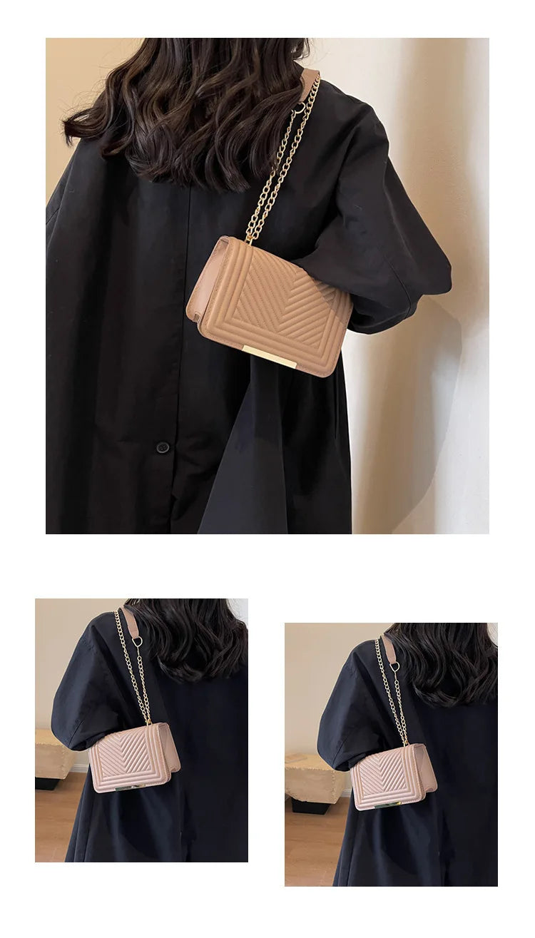 Fashion Small Handbags for Women 2024 Trend Designer Luxury Shoulder Crossbody Bags Female Pu Leather Sling Hand Messenger Bag