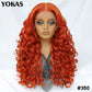 Latisha 13X6 Synthetic Lace Frontal Wig Pre Plucked Lace Front Wig With Baby Hair For Women Curly Highlight Ombre Blonde Female