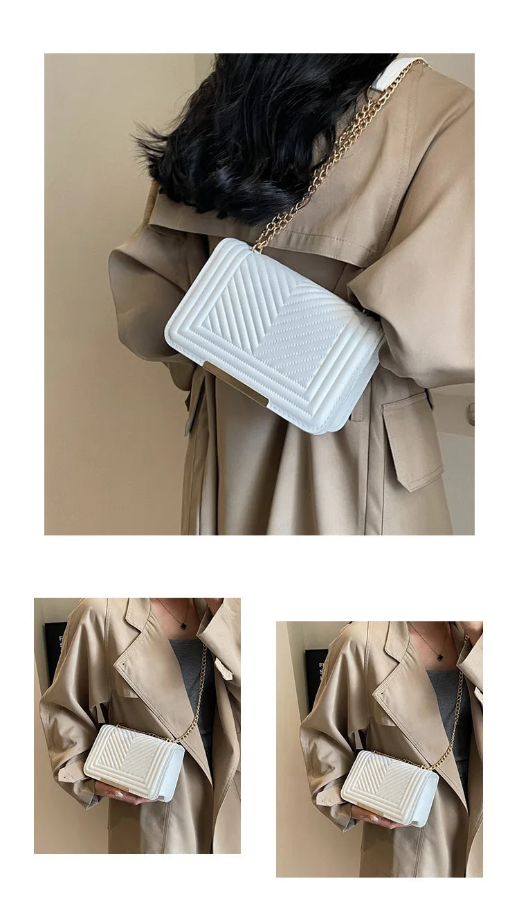 Fashion Small Handbags for Women 2024 Trend Designer Luxury Shoulder Crossbody Bags Female Pu Leather Sling Hand Messenger Bag