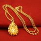 9999 24K REAL gold necklace women&