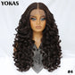 Latisha 13X6 Synthetic Lace Frontal Wig Pre Plucked Lace Front Wig With Baby Hair For Women Curly Highlight Ombre Blonde Female