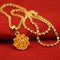 9999 24K REAL gold necklace women&