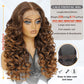 Latisha 13X6 Synthetic Lace Frontal Wig Pre Plucked Lace Front Wig With Baby Hair For Women Curly Highlight Ombre Blonde Female