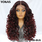 Latisha 13X6 Synthetic Lace Frontal Wig Pre Plucked Lace Front Wig With Baby Hair For Women Curly Highlight Ombre Blonde Female