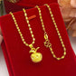9999 24K REAL gold necklace women&