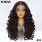 Latisha 13X6 Synthetic Lace Frontal Wig Pre Plucked Lace Front Wig With Baby Hair For Women Curly Highlight Ombre Blonde Female