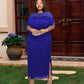 Customized Plus Size African Party Evening Dresses for Women Summer Tassel Short Sleeve Traditional Dashiki African Clothes Anka
