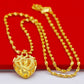 9999 24K REAL gold necklace women&