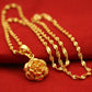9999 24K REAL gold necklace women&
