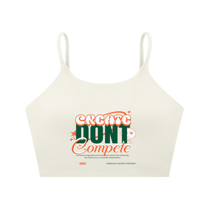 Spaghetti Strap Yoga Sports Bra featuring &