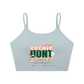 Spaghetti Strap Yoga Sports Bra in light blue with &