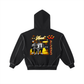 Contrast-Stitched Boxy Fleece Zip Hoodie