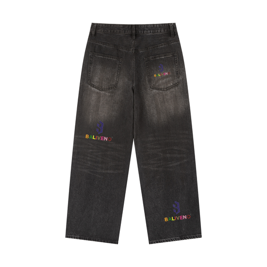 Vintage Wash Heavyweight Denim Jeans