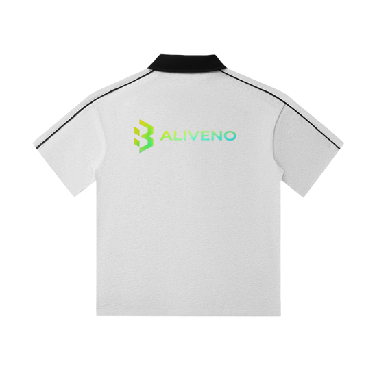 Contrast Collar Short-Sleeve Polo Shirt