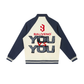 Contrast Raglan Sleeve Baseball Jacket
