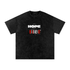 Baliveno Black Unisex Acid Wash Oversize T-Shirt with Hope Graphic, 100% Cotton, Short Sleeve.