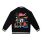 Contrast Piping Zip Bomber Jacket