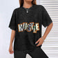 Baliveno hustle wash off shoulder short-sleeved T-shirt