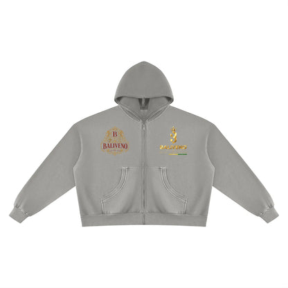 Baliveno Unisex Vintage Wash Fleece Boxy Hoodie