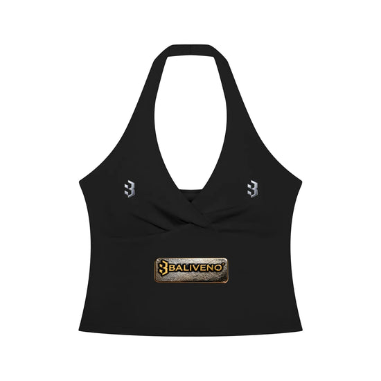 Baliveno Women’s Ruched Halter Yoga Tank Top