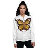 Life Is LikeLife Is Like Butterfly Bomber JacketElevate your style game with our vibrant Life Is Like Butterfly Bomber Jacket, designed to add a splash of color and personality to your wardrobe. Whether you wear i[Bal]
