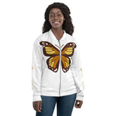 Life Is LikeLife Is Like Butterfly Bomber JacketElevate your style game with our vibrant Life Is Like Butterfly Bomber Jacket, designed to add a splash of color and personality to your wardrobe. Whether you wear i[Bal]