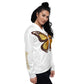 Life Is LikeLife Is Like Butterfly Bomber JacketElevate your style game with our vibrant Life Is Like Butterfly Bomber Jacket, designed to add a splash of color and personality to your wardrobe. Whether you wear i[Bal]