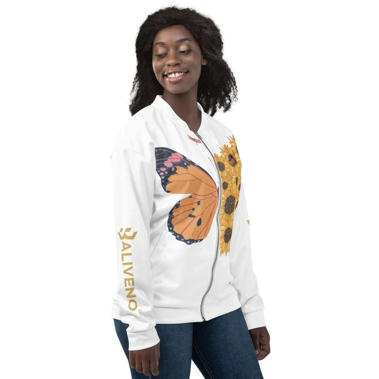 Secret Of ButterflySecret Of Butterfly Bomber JacketAdd a little zing to your wardrobe with this vibrant All-Over Print Bomber Jacket. Wear it on a basic t-shirt, or layer it on top of a warm hoodie—it’ll look great e[Bal]