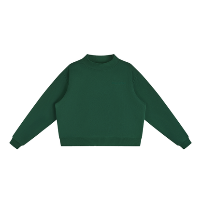 BALIVENO Minimalist Essential Fleece Mock-Neck Crew Sweatshirt — Studio 01