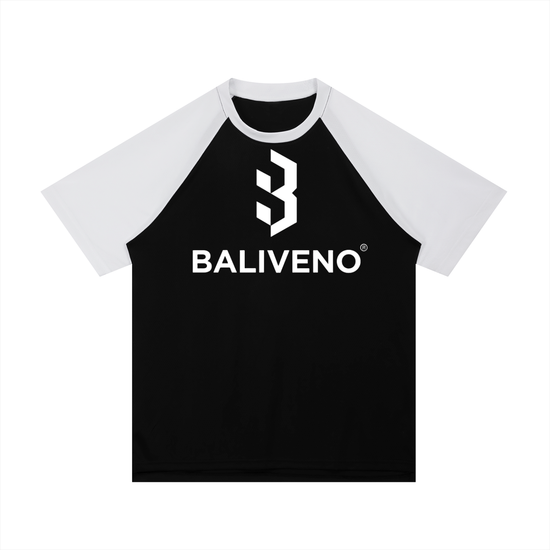 Contrast Raglan Sleeve Mesh T-Shirt